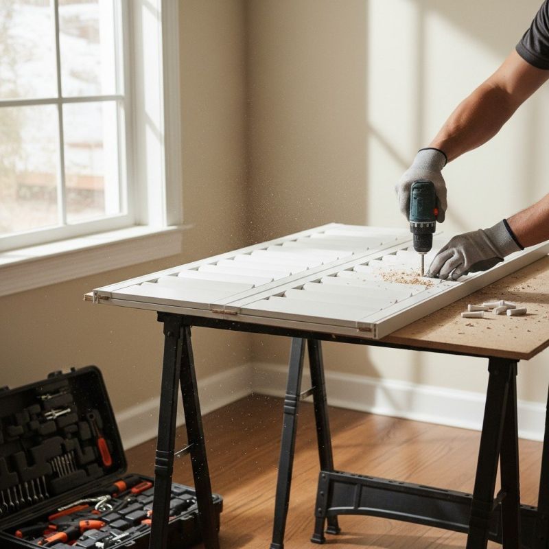 Wood Shutters Installation