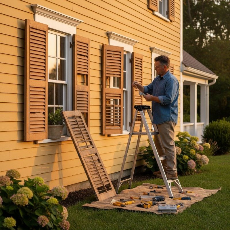 Louvered Shutters Installation