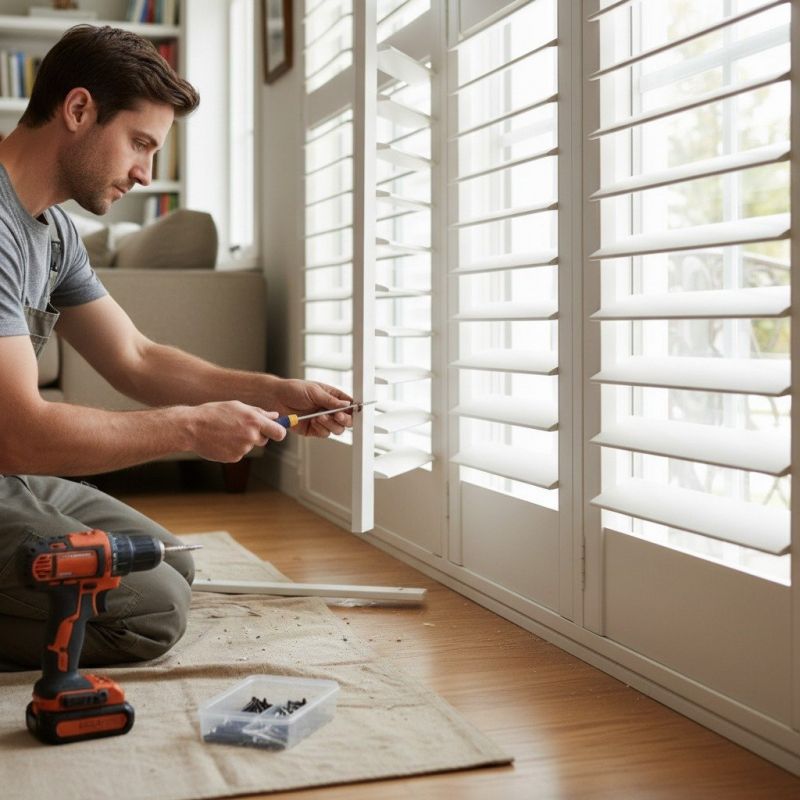 Wood Shutters Installation